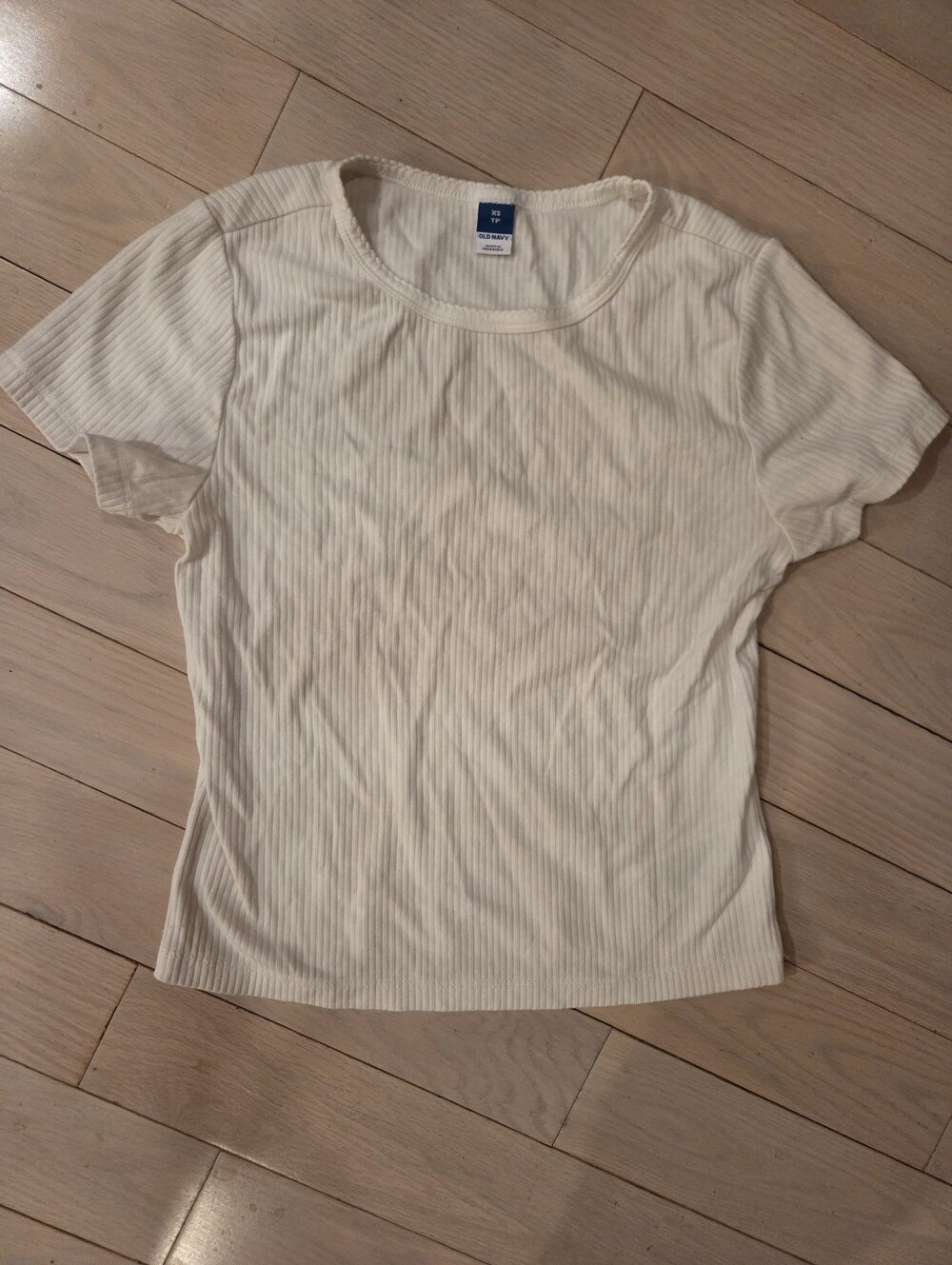 Old Navy Ribbed Short Sleeve Tee - Light Blue, White *PLS BUY WITH ANOTHER ITEM* - Picture 2 of 2